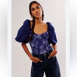 NWOT Free People Prairie Rose Bodysuit